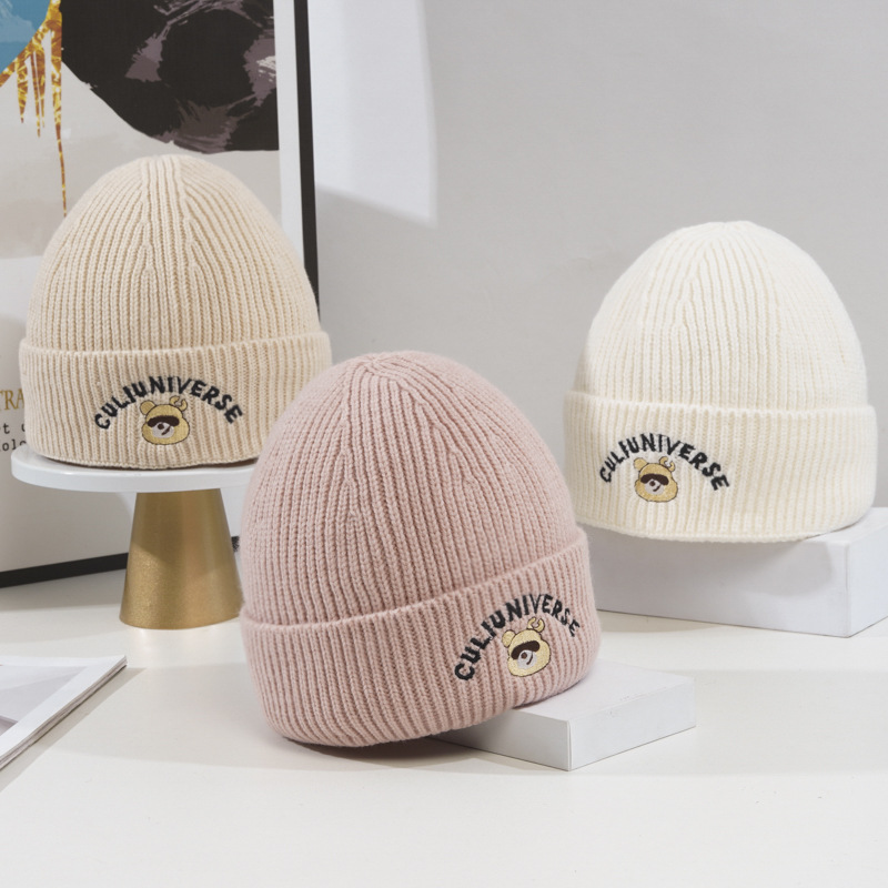 Women's Cartoon Style Cute Simple Style Letter Eaveless Wool Cap display picture 2