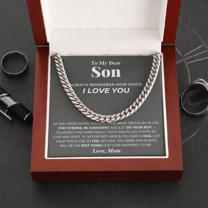 Cross-Border New European and American Trendy Hip-Hop Men's Cuban Chain Single Round Dense Chain Titanium Steel Bracelet Mother's Gift to Son