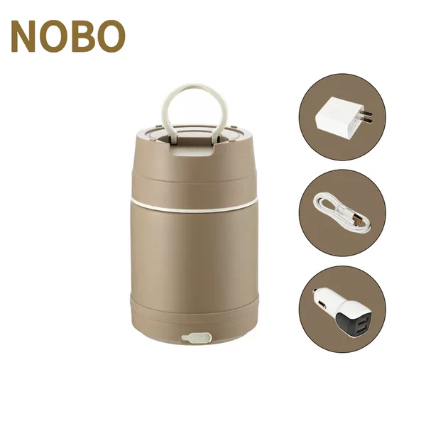 304 Stainless Steel Electric Heating Stew Pot Portable Plug-In Stew Cup Outdoor Student Thermos Cup Car-Mounted Constant Temperature Soup Cup