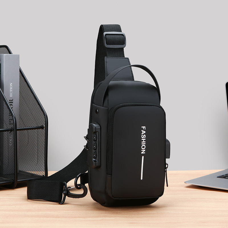 Explosive Men's Cross-border Large Capacity Bearer Bag Men's Chest Bag Shoulder Crossbody Bag Waterproof Wear-resistant Multifunctional Gift