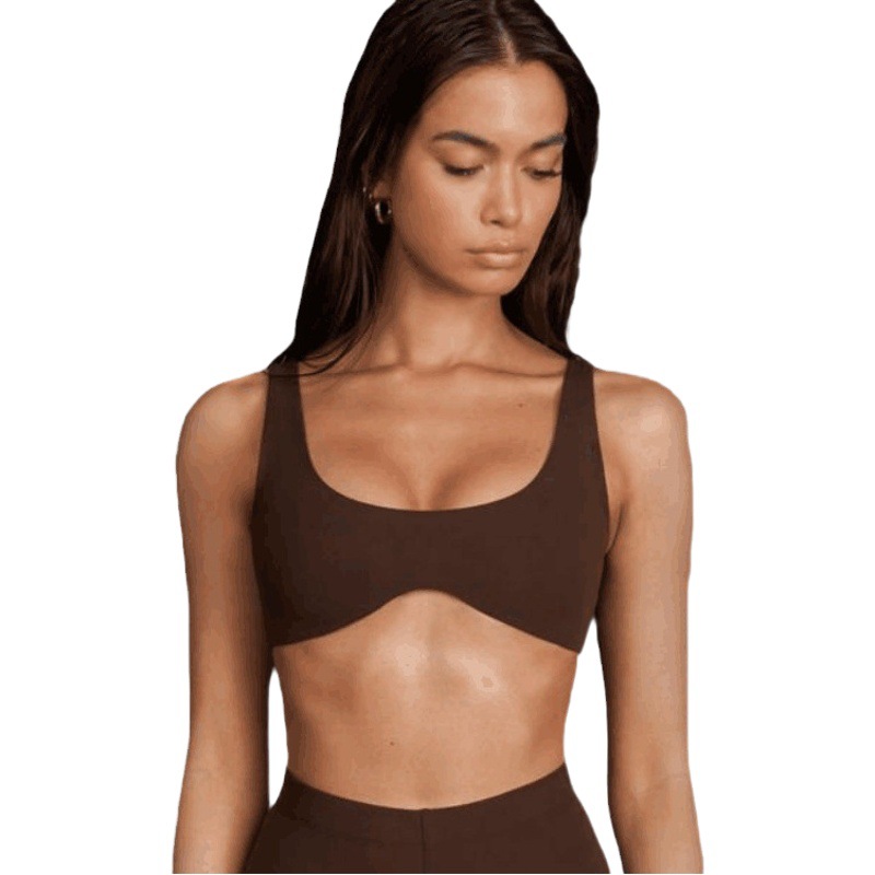 欧米のファッションの夏のアーチ形のヨガ服の上着の女性の修身運動のランニングベルトの胸のクッションのブラジャーの代行