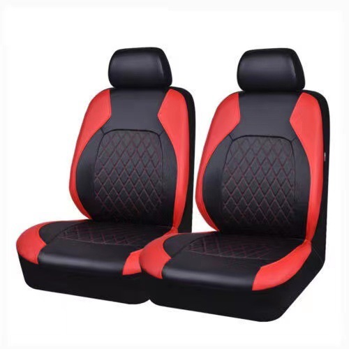 Cubierta de asiento de coche de comercio exterior transfronterizo de una sola línea de diamante de tela escocesa de cuero acolchado de cuero de PVC de cuero de la PU cubierta de asiento universal del coche