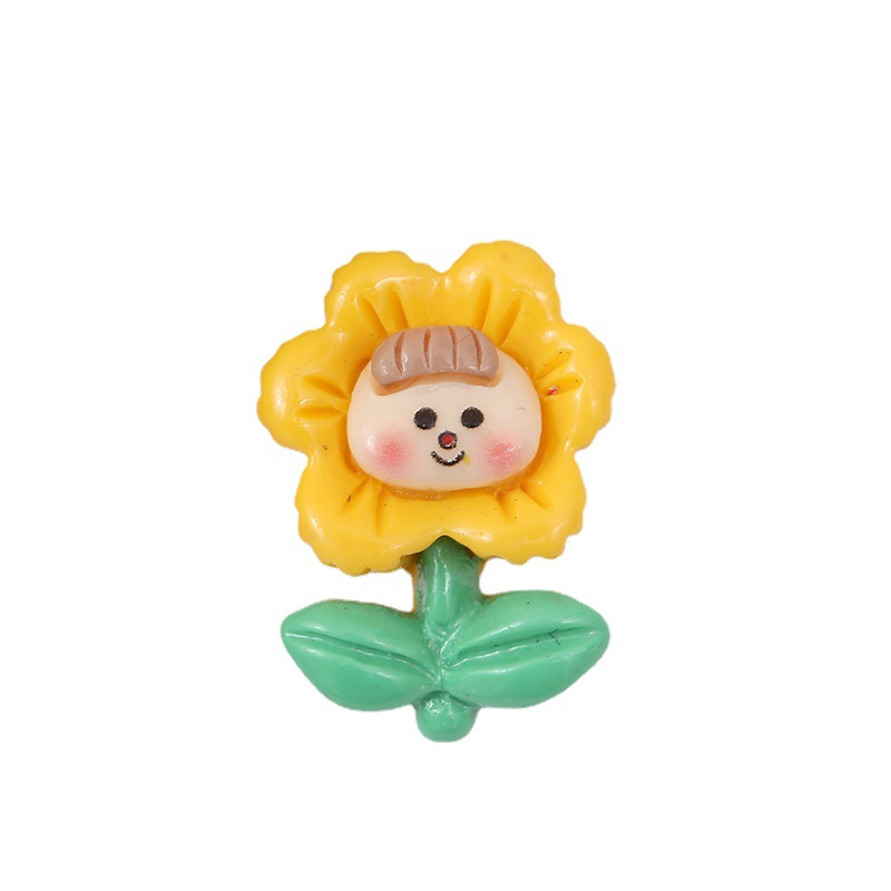 Nueva historieta brillante Goka flor chica resina accesorios material DIY crema pegamento teléfono caso accesorios al por mayor