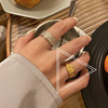 Tide, retro one size universal ring, Japanese and Korean, European style, internet celebrity, simple and elegant design