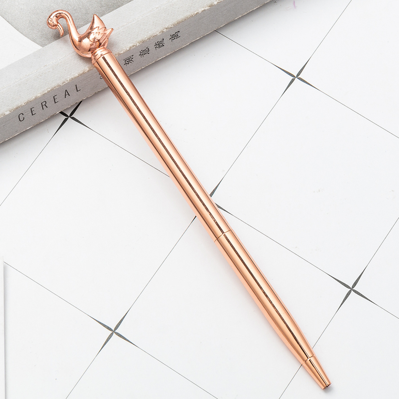 Nuevo estilo de cisne creativo bolígrafo metal bolígrafo neutro bolígrafo de firma bolígrafo logotipo de impresión de regalo