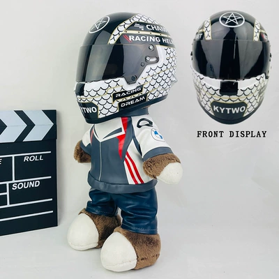 Doll Helmet Battery Car Decoration: Motosiklet dəbilqələri - 28cm-flower-skin-f1-viper-new-helmet-type-anti-collision-layer