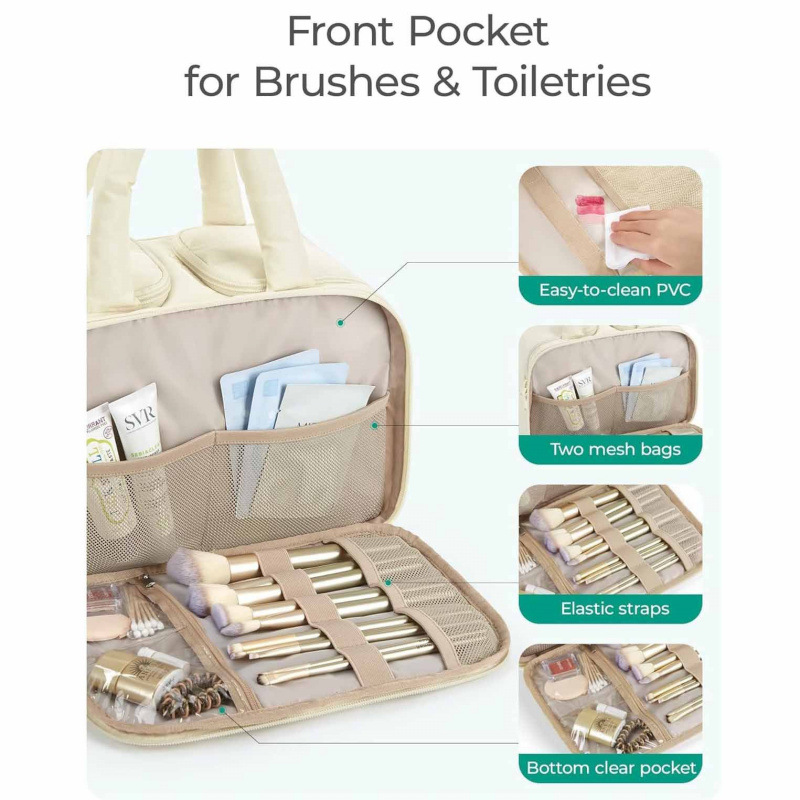 Nueva moda damas bolsas de baño de viaje esponjosas bolsas de maquillaje ligeras bolsa de almacenamiento bolsa de baño de viaje