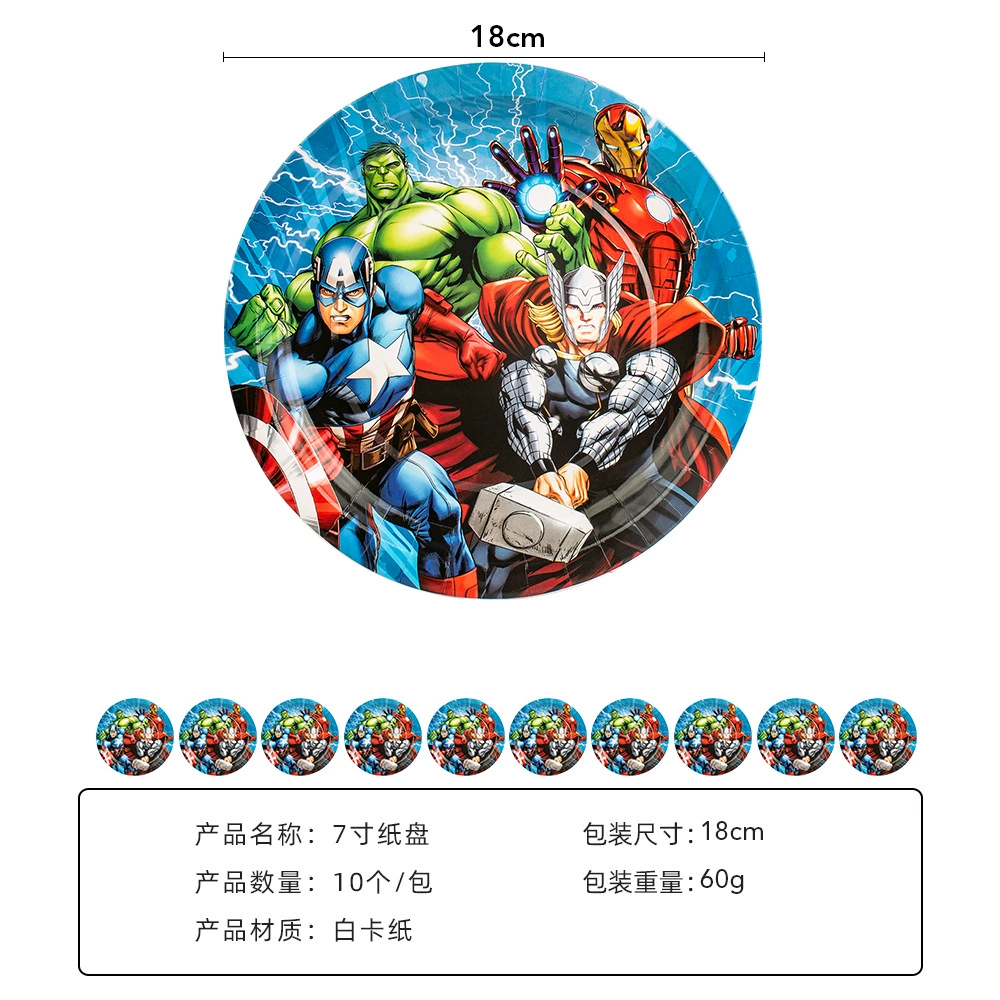 The Avengers, children's triangular set, mask, tableware, Birthday gift