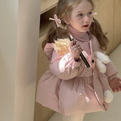 女の子のダウンジャケット冬ホワイトダックダウン 2025 新しい子供服ジャケット厚く暖かい冬の小さな女の子の赤ちゃん