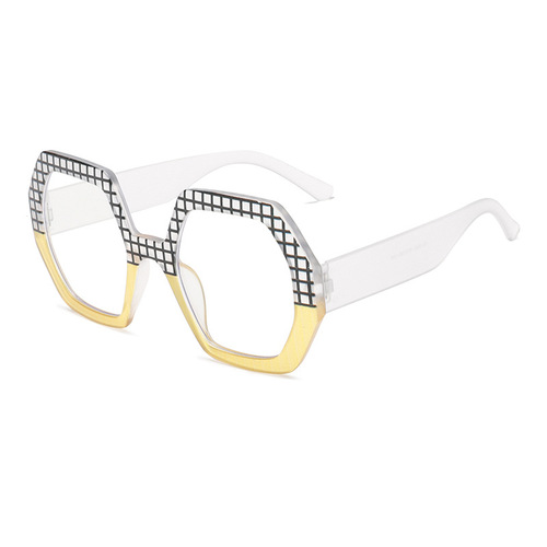 2024 cross-border new multi-sided wide-leg anti-blue light flat glasses European and American fashion high-end glasses frame BL6860