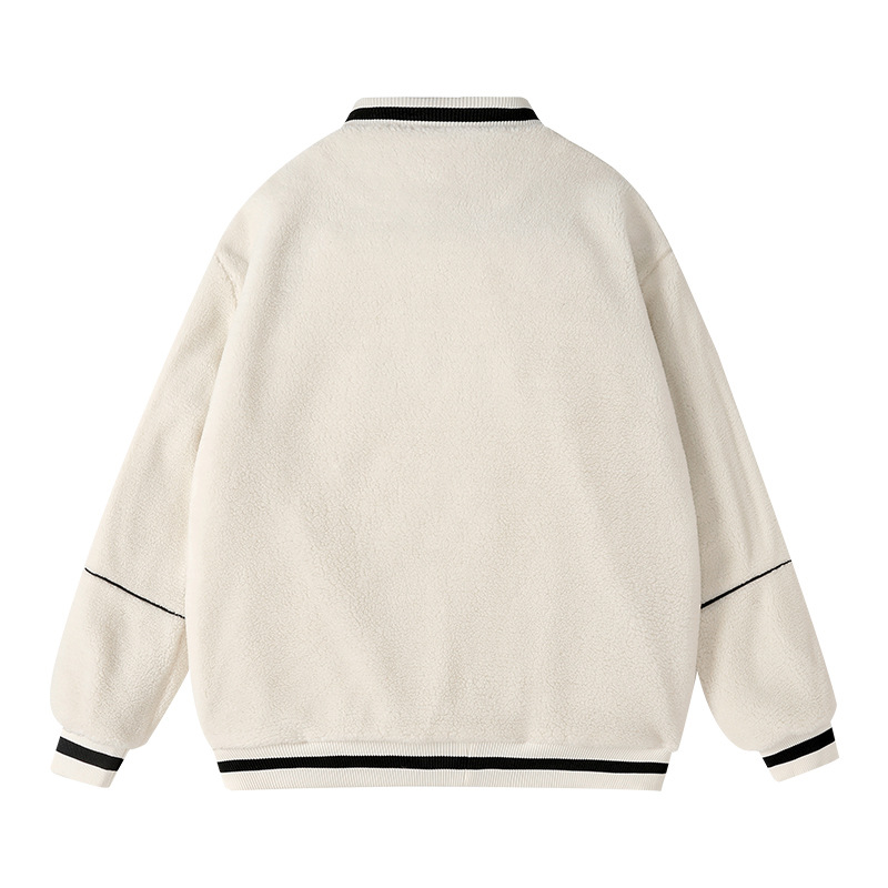 Men's Clothing Polar fleece jacket men's winter lamb wool trendy brand winter clothing lamb wool winter cool cotton coat_voghion.com