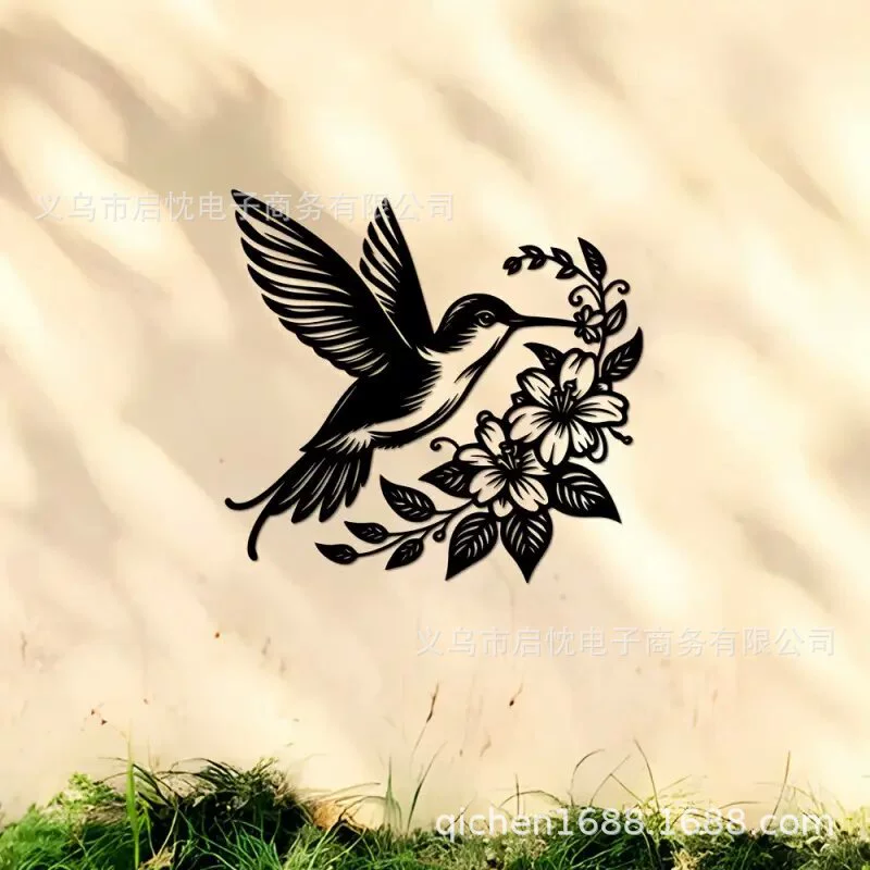 Металлические настенные рисунки с колибри и цветами, дом, фермерский дом, сад, крыльцо, гостиная, спальня, столовая