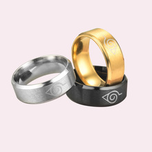 日韓動漫火影戒指鈦鋼飾品男士指環不銹鋼簡約風格首飾廠家批發