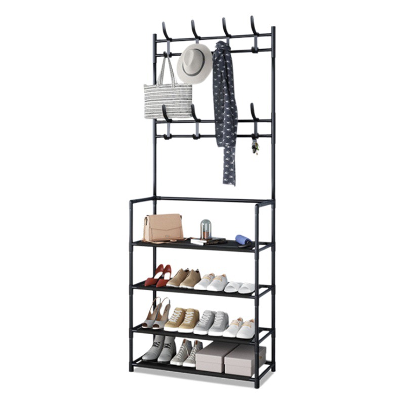 Estante para zapatos Estante para zapatos en la puerta del hogar simple Estante para zapatos Dormitorio integrado Estante para zapatos de almacenamiento multicapa Estante para zapatos multifuncional Percha para zapatos