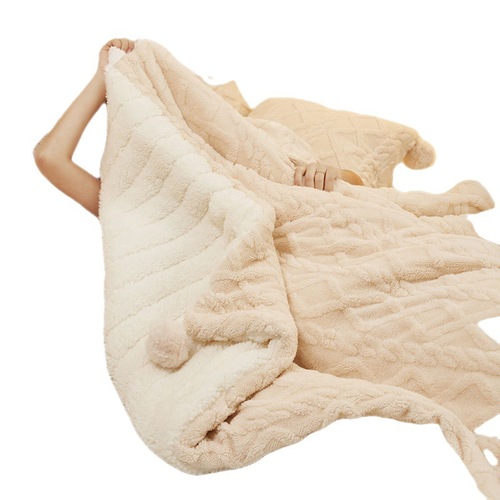 毛毯加绒加厚盖被冬天三层盖腿毯保暖羊羔绒被子空调被四季午睡毯