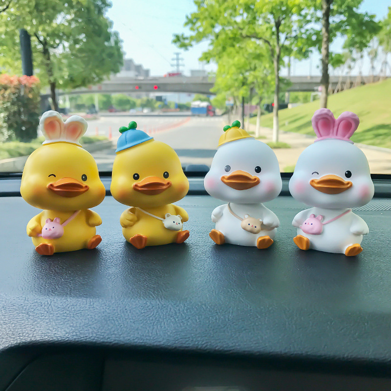 かわいい首振り人形自動車内アクセサリーネット赤誕生日ケーキ装飾装飾アイデア小黄鴨車載装飾品|undefined