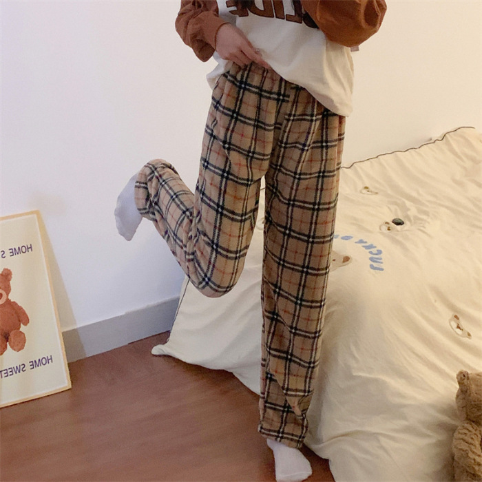 Pantalones de dormir de franela a cuadros