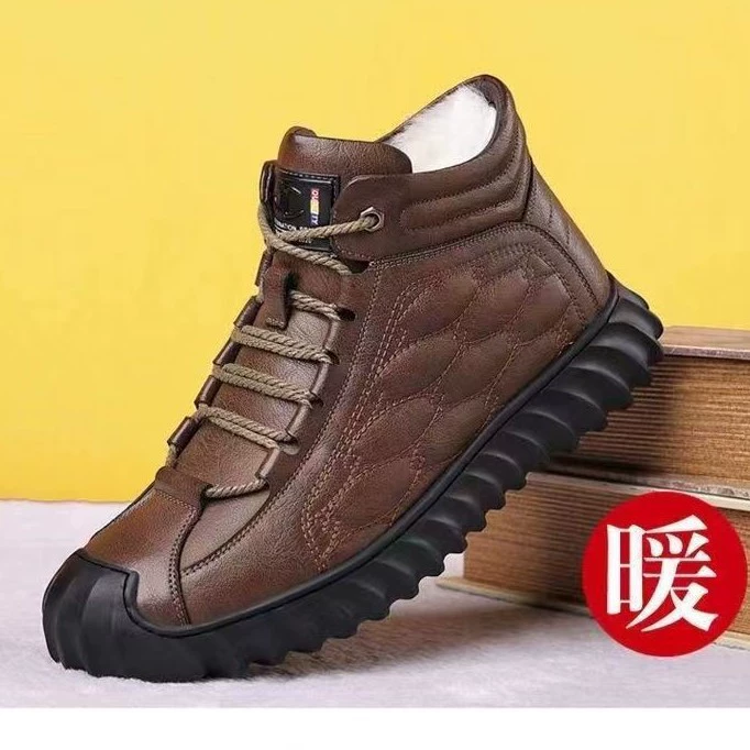 Winter boots platform, water repellent warm casual footwear