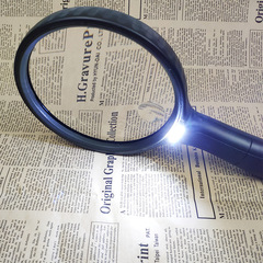 手持超大150mm放大鏡帶燈光高清閱讀看書專用雙倍率1.8倍5倍禮品