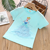 Summer white long-sleeve, cartoon short sleeve T-shirt, children's clothing, Amazon