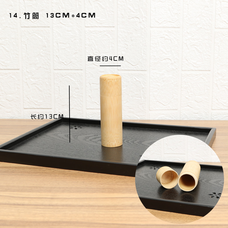 Tetera de bambú tubo de té de bambú tarro de bambú portátil tetera al por mayor lanzamiento ceremonia del té accesorios de almacenamiento productos de bambú