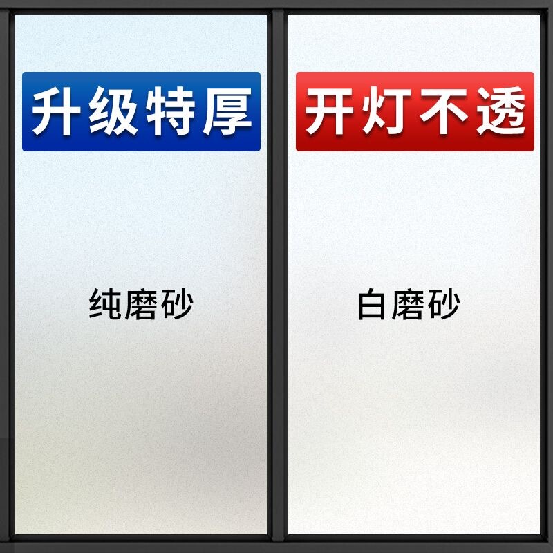 Translucent but Not See-Through Electrostatic Glass Sticker, Frosted Anti-Peep Window Film for Bathroom with a High-End Feel, Privacy Protection