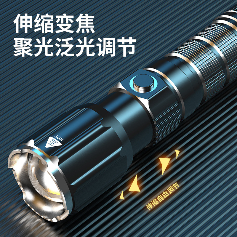 Aleación de aluminio linterna láser blanco fuerte luz de largo alcance linterna de alta potencia al aire libre que acampa linterna de iluminación al por mayor