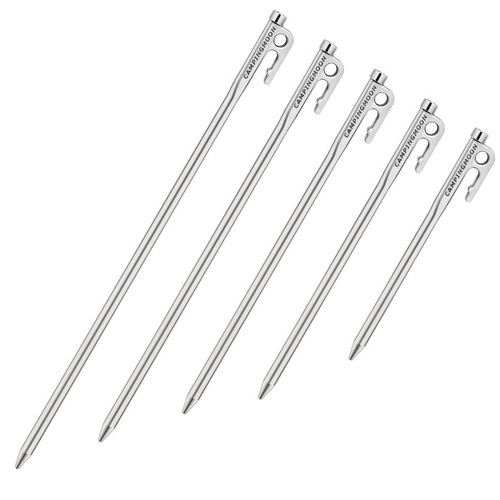 Komen Ground Nails Stainless Steel Tent Canopy Fixing Pole Camp Nails Material Forged from Stainless Steel for Strength