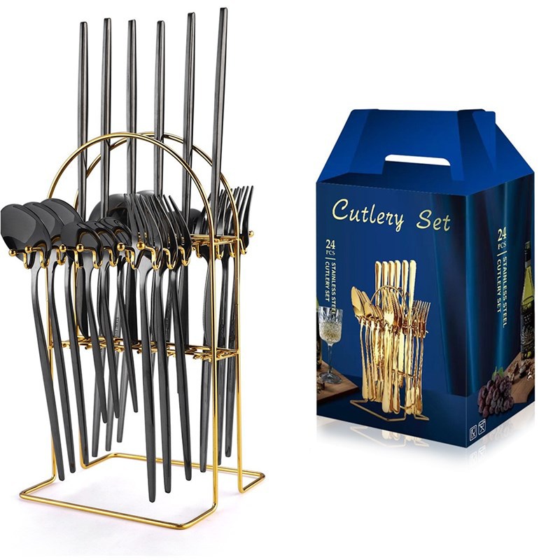 블랙 24 피스 세트 아이언 프레임