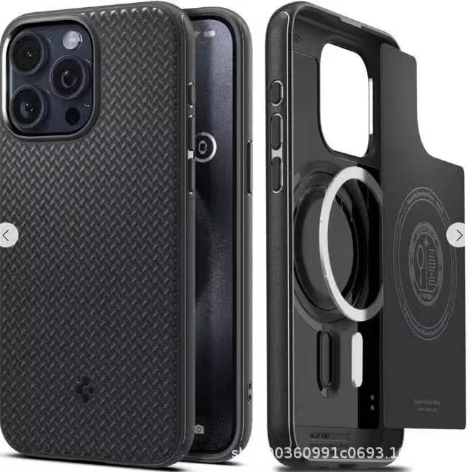 Spigen Is Suitable for iPhone 16 14 Tire Pattern Tpu Magnetic Anti-Slip and Anti-Fall Phone Case for Apple 17Pro