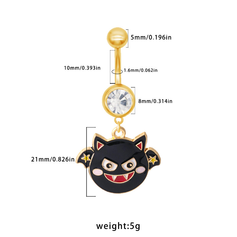 Piercing ombelico strega cartoon per gioielli feste halloween_voghion.com