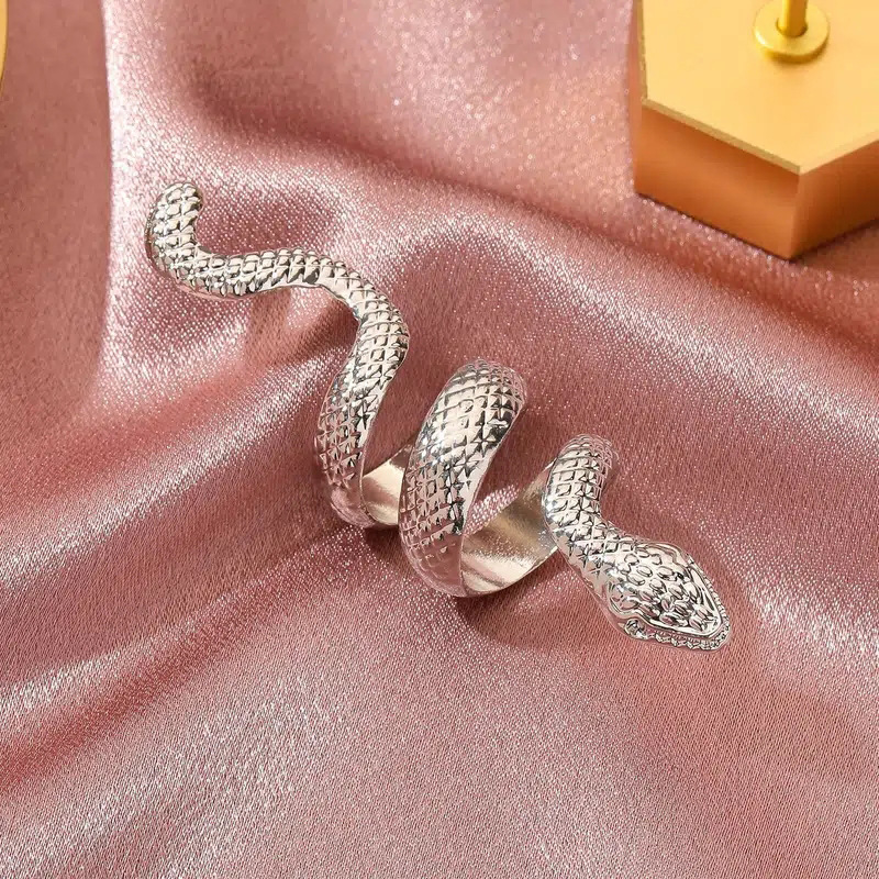 Alloy Material Wholesale Jewelry Exaggerated Modern Style Snake Alloy Plating Rings