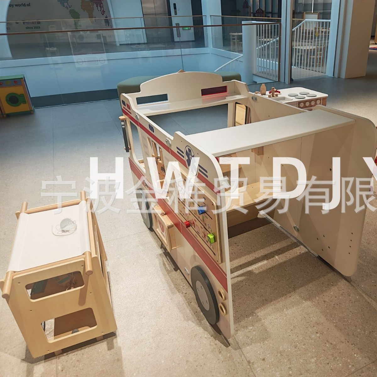 Cross-Border Kindergarten Playhouse Area Children's Realistic Ambulance Toy Set for Pretend Play