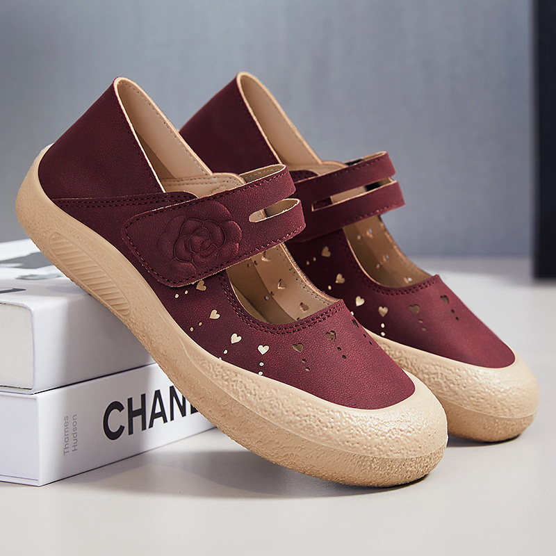 Zapatos de verano para mujer nuevo estilo zapatos casuales de boca baja de todo fósforo sandalias de mujer de un pie zapatos de madre de suela suave transpirables y sin olor