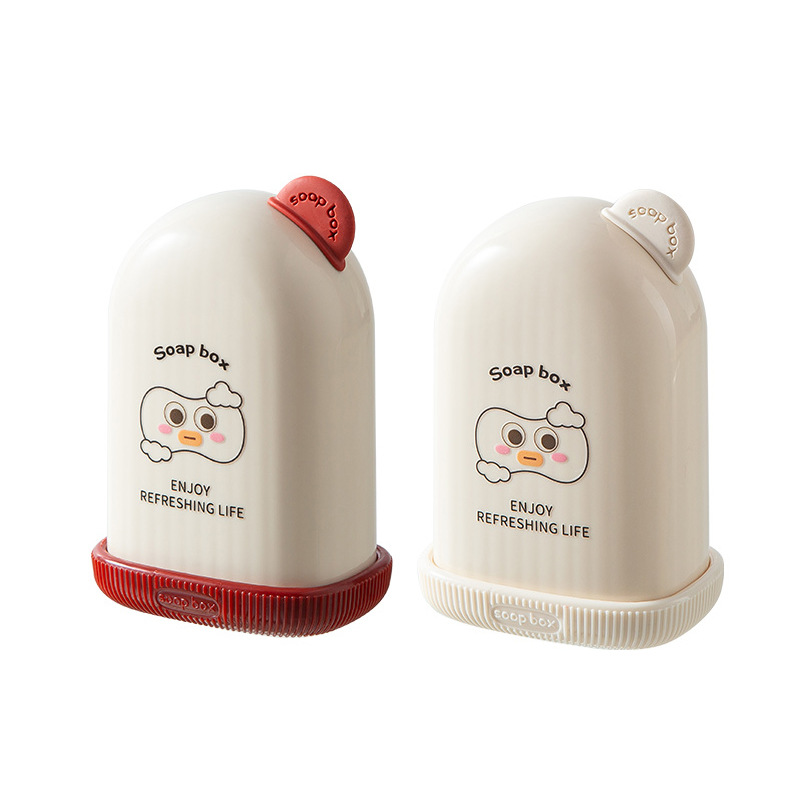 Caja de jabón de viaje portátil con tapa sellada, escurrir, artefacto de viaje de negocios, caja de jabón de dormitorio lindo de alto valor