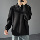 2026秋季青少年运动宽松圆领长袖针织衫厚款罗纹底摆透气腈纶，男装针织衫/毛衣，星座614