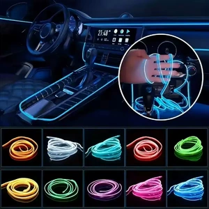 Avtomobil Atmosfer İşığı, Avtomobil Daxili LED İşıq Zolağı, USB Soyuq İşıq, Avtomobil Aksesuarları, Modifikasiya, Simsiz İşıq Zolağı