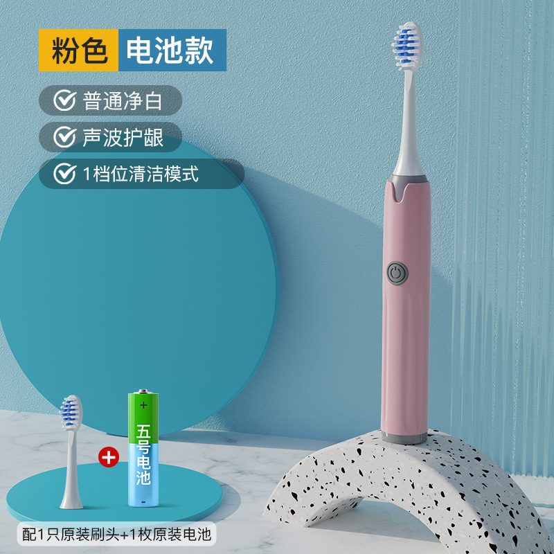 B 핑크 배터리 모델 [1 브러시 헤드 + 배터리]