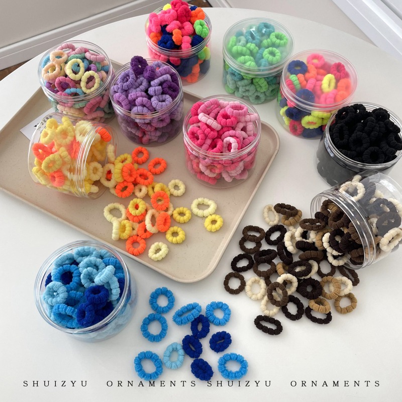 Banda de pelo de pulgar corbata cuerda de pelo hembra niños no lastiman pelo banda de goma pequeña banda de goma elástica alta cuerda de pelo del bebé accesorios para el cabello