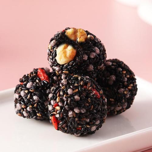 Wuzhen Honey Black Sesame Balls 500g Sesame Balls, Wolfberry Walnuts, Black Mulberries and Red Dates Mixed Sesame Balls