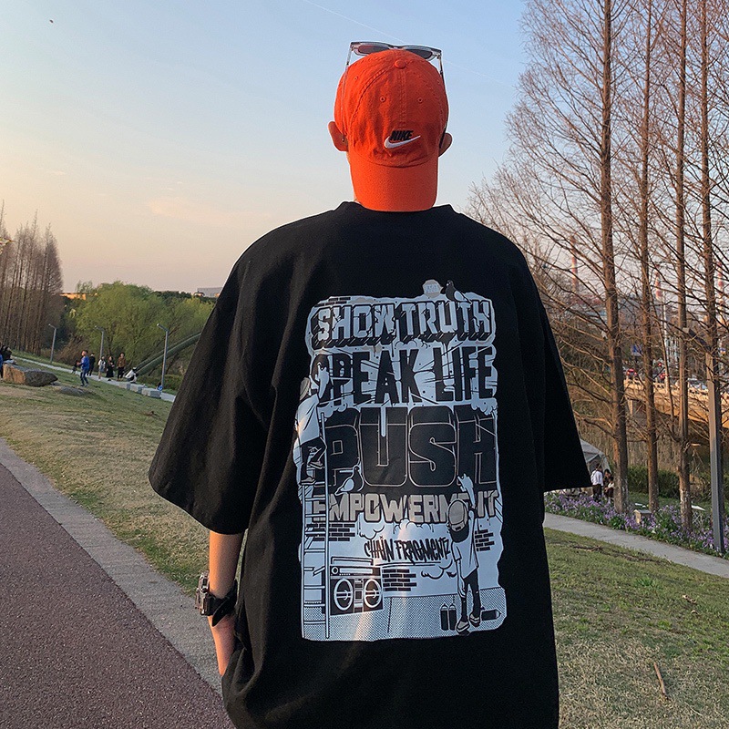 Hong Kong estilo 2023 nueva camiseta de manga corta suelta media manga estilo coreano cuello redondo más tamaño T verano casual top todo a juego