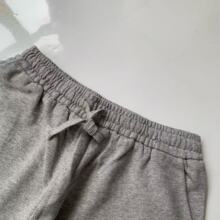 货号26A1387夏季新款日系刺绣小标纯色松紧腰阔腿裤休闲裤