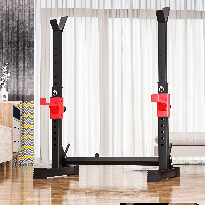 Banco de prensa Barbell traje ajustable alta barra rack Banco prensa fitness equipo hogar hombres pórtico Squat rack