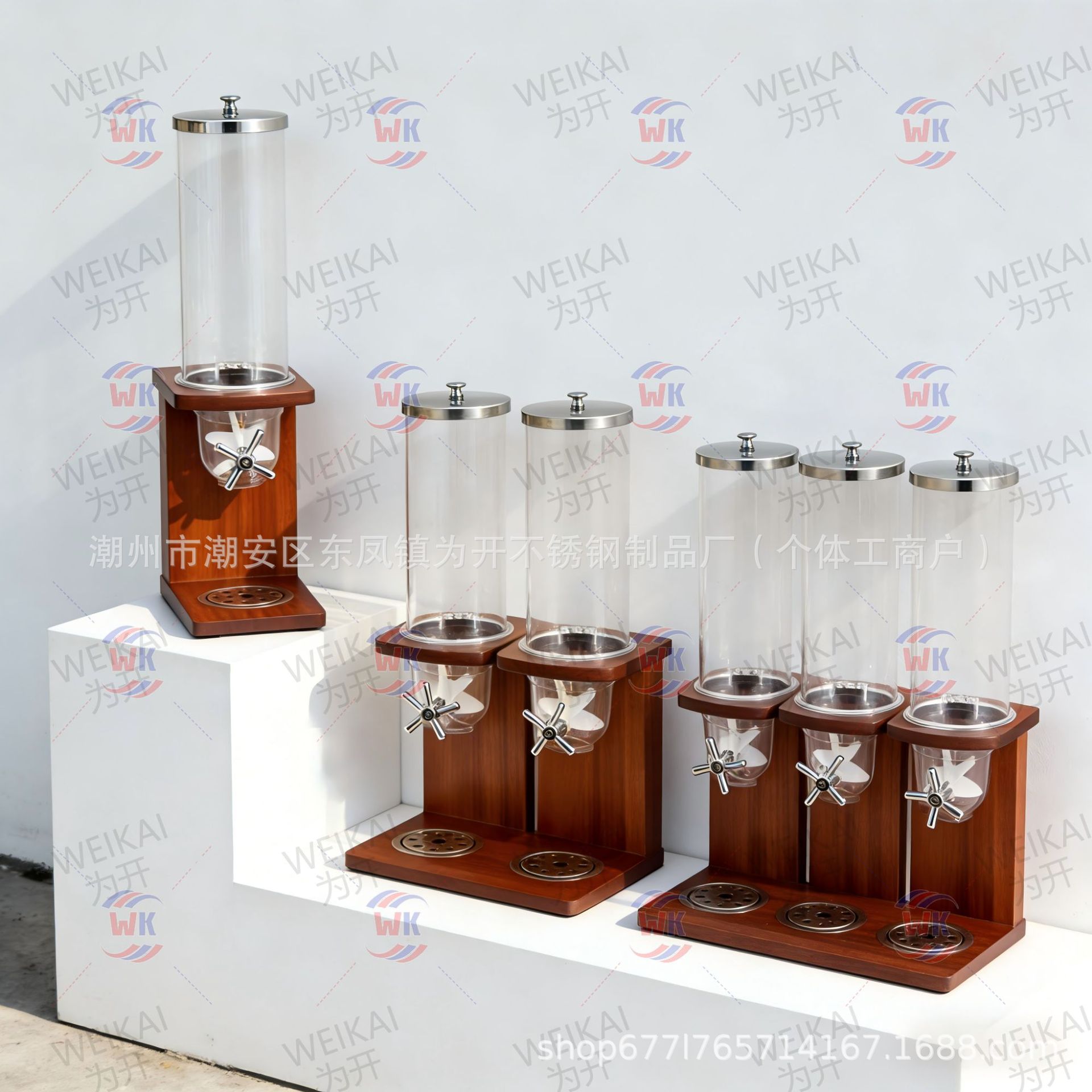Buffet transfronterizo máquina de cereales de acero inoxidable cubo distribuidor de cereales de avena Hotel separación de almacenamiento de cereales diversos