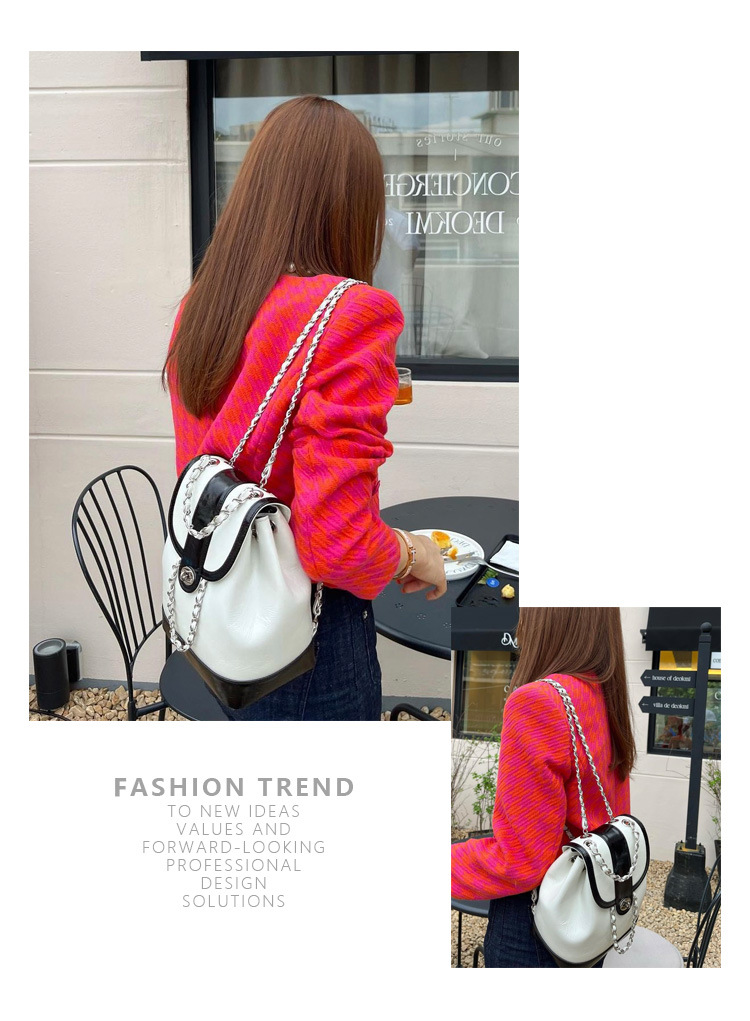 Neue Xiaoxiangfeng Rucksack Damen Koreanische Ausgabe Instagram Öl Wachs Leder Kleine Tasche Einzelne Schulter Damen Tasche Lingge Kette Zurück Tasche_voghion.com