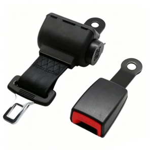 Automatic retractable two-point seat belt for passenger vehicles, suitable for forklifts, buses, and other public transportation vehicles