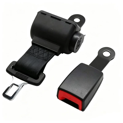 Automatic retractable two-point seat belt for passenger vehicles, suitable for forklifts, buses, and other public transportation vehicles (Car seat belt) - black-steel-plate-lock-130w