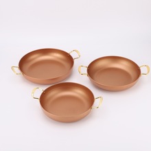 跨境不锈钢小火锅多功能金色泰式冬阴功火锅电磁炉燃气灶通用火锅