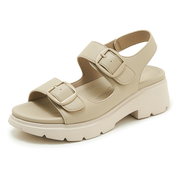 Sandal nữ quai ngang khóa kim loại đế xuồng cao gót 9 cm — màu đen, màu hồng, màu mơ chi tiết 21