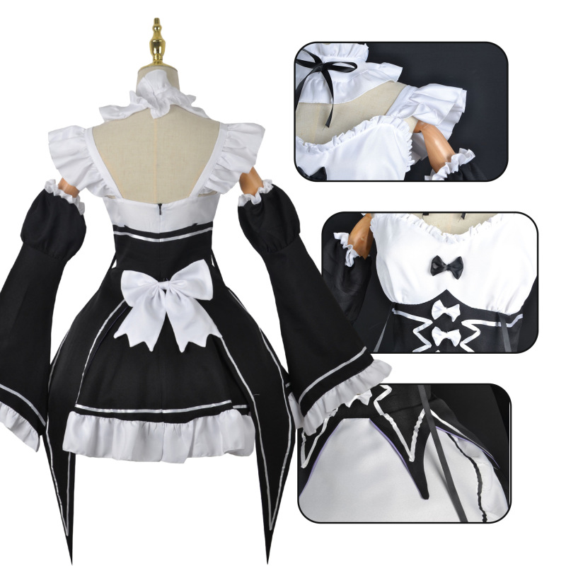 ゼロから始める异世界生活ライムメイドcos服ラムメイド二次元アニメ衣装フルセット|undefined